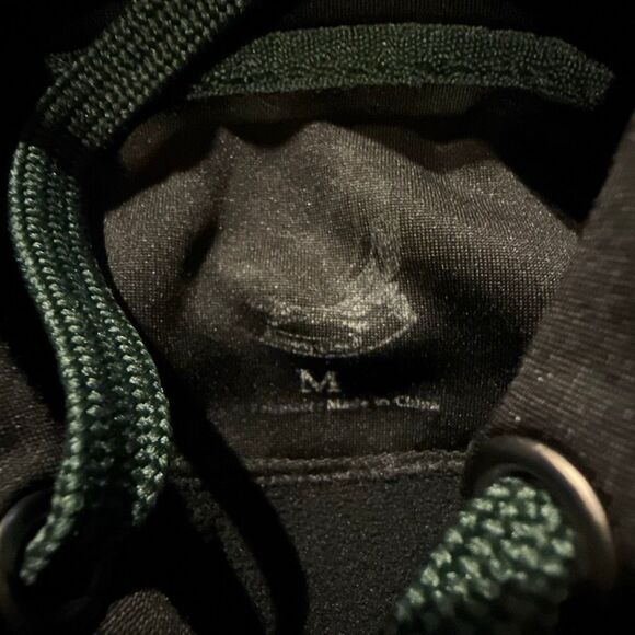 Michigan State Spartans Black Green White Embroidered Hoodie Sweatshirt Medium - Picture 3 of 6